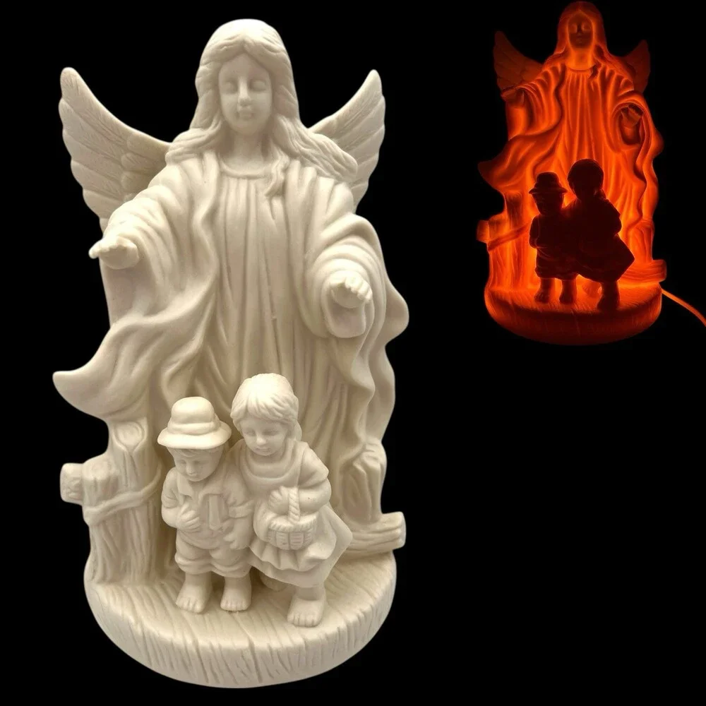 VTG 1990s Kirkland’s Cedar Creek Collection GUARDIAN ANGEL Nightlight Porcelain